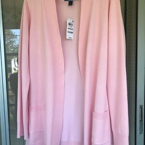 Karen Scott, Cardigan, soft pink color, size Medium, long sleeves, new w/tags
